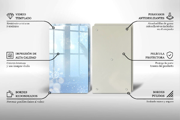 Zaščitna plošča za štedilnik Zimska tekstura