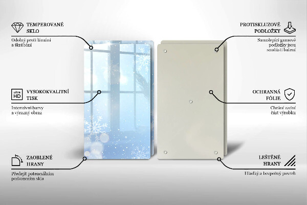 Zaščitna plošča za štedilnik Zimska tekstura