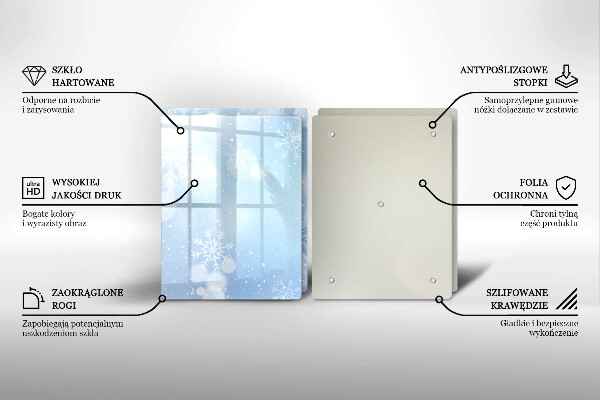 Zaščitna plošča za štedilnik Zimska tekstura