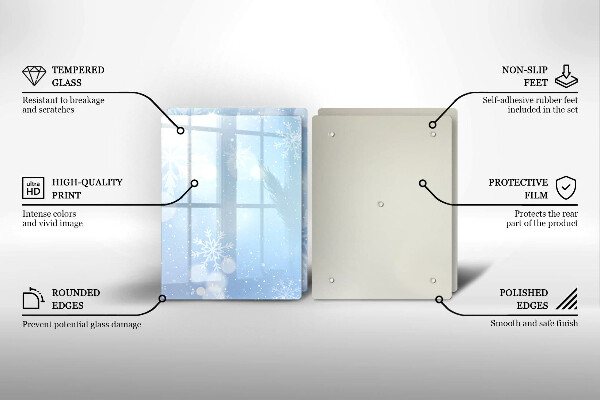 Zaščitna plošča za štedilnik Zimska tekstura