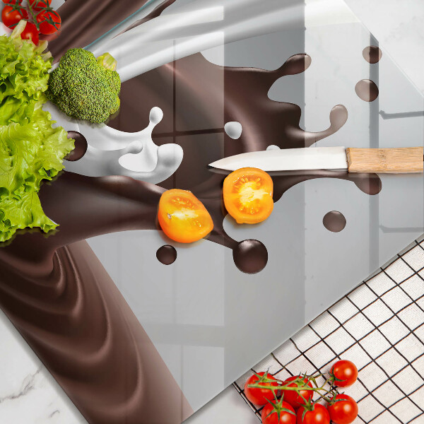 Zaščitna plošča za štedilnik Mleko in čokolada
