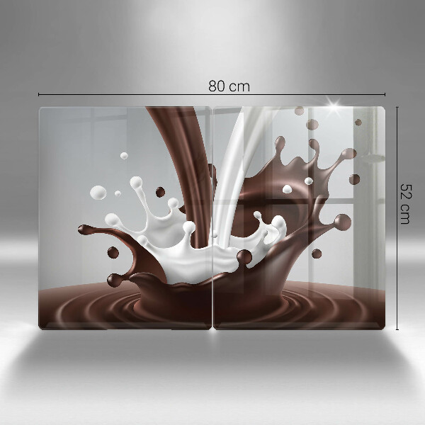 Zaščitna plošča za štedilnik Mleko in čokolada