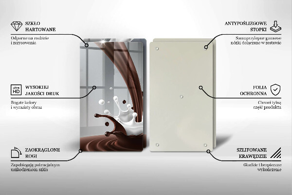 Zaščitna plošča za štedilnik Mleko in čokolada