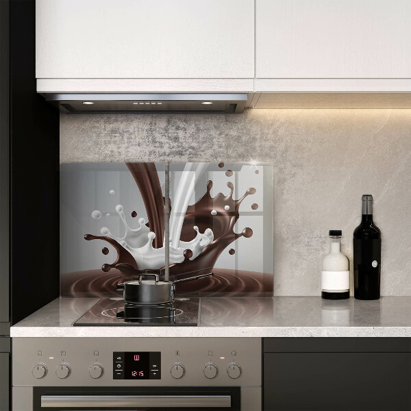 Zaščitna plošča za štedilnik Mleko in čokolada