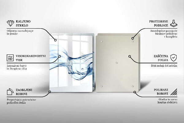 Zaščitna plošča za štedilnik Kristalna voda
