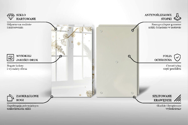 Zaščitna plošča za štedilnik Zimski okraski