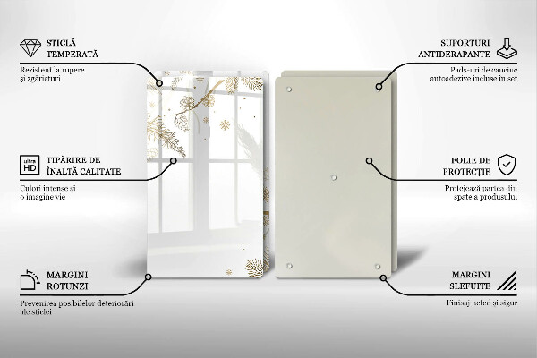 Zaščitna plošča za štedilnik Zimski okraski