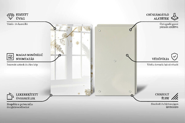 Zaščitna plošča za štedilnik Zimski okraski