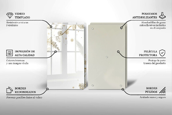 Zaščitna plošča za štedilnik Zimski okraski