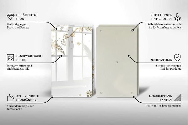 Zaščitna plošča za štedilnik Zimski okraski