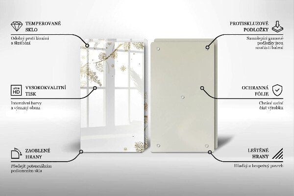 Zaščitna plošča za štedilnik Zimski okraski