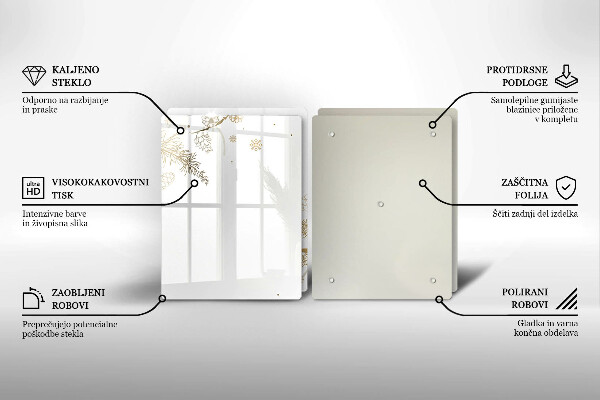 Zaščitna plošča za štedilnik Zimski okraski