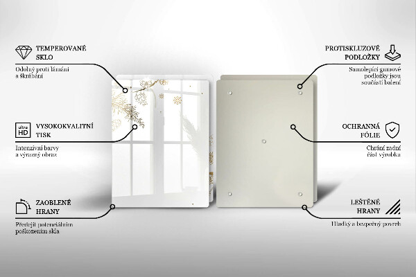 Zaščitna plošča za štedilnik Zimski okraski