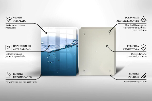 Zaščitna plošča za štedilnik Modra voda