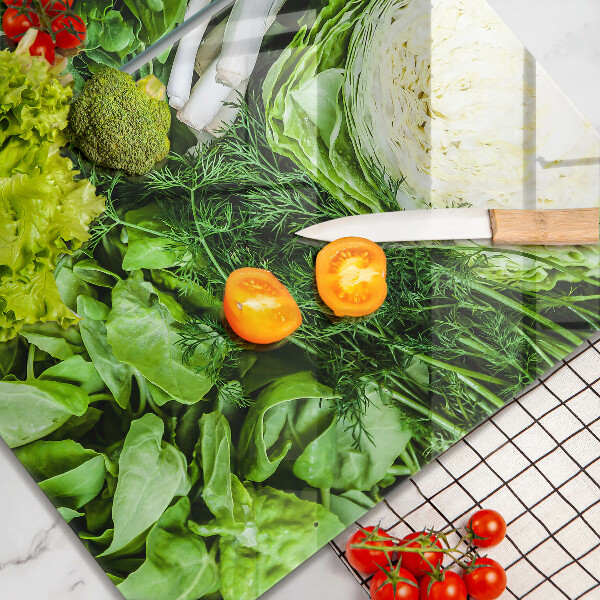 Zaščitna plošča za štedilnik Zelena zelenjava