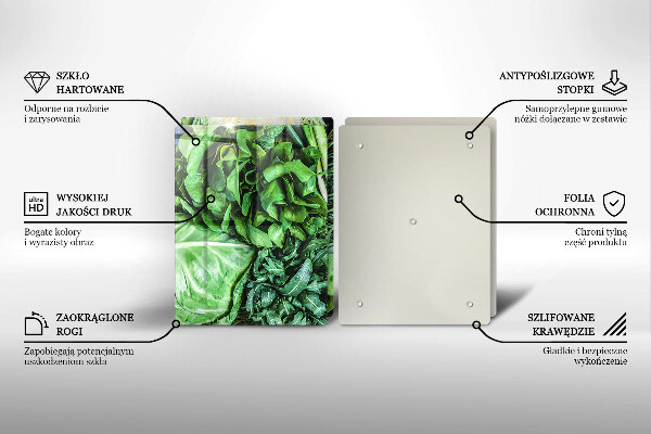 Zaščitna plošča za štedilnik Zelena zelenjava