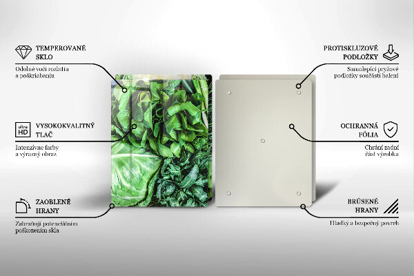 Zaščitna plošča za štedilnik Zelena zelenjava