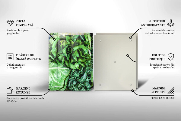 Zaščitna plošča za štedilnik Zelena zelenjava