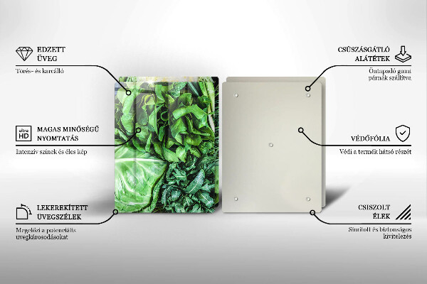 Zaščitna plošča za štedilnik Zelena zelenjava