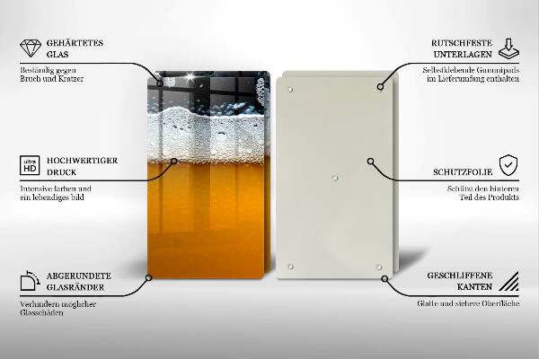 Zaščitna plošča za štedilnik Pijte pivsko peno