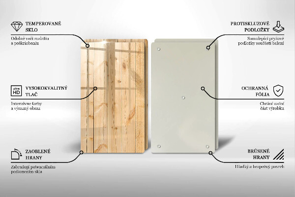 Zaščitna plošča za štedilnik Občutljive lesene deske