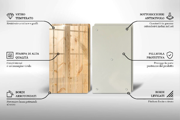 Zaščitna plošča za štedilnik Občutljive lesene deske
