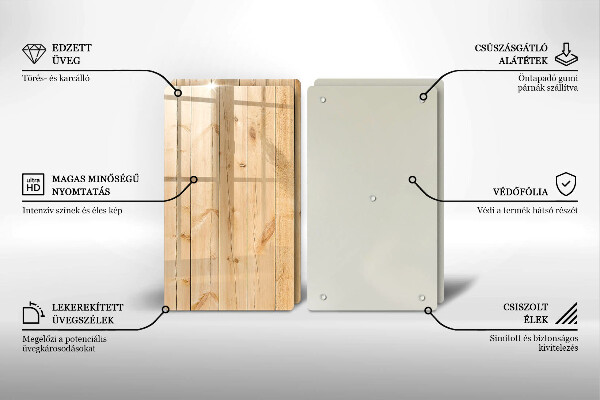 Zaščitna plošča za štedilnik Občutljive lesene deske
