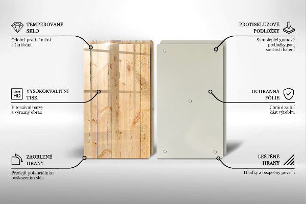 Zaščitna plošča za štedilnik Občutljive lesene deske