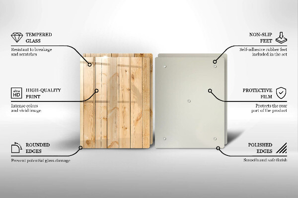 Zaščitna plošča za štedilnik Občutljive lesene deske