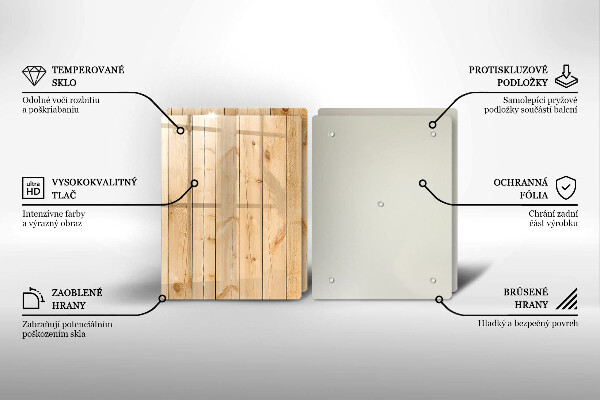 Zaščitna plošča za štedilnik Občutljive lesene deske