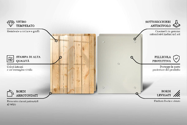 Zaščitna plošča za štedilnik Občutljive lesene deske