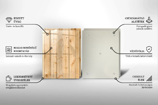 Zaščitna plošča za štedilnik Občutljive lesene deske