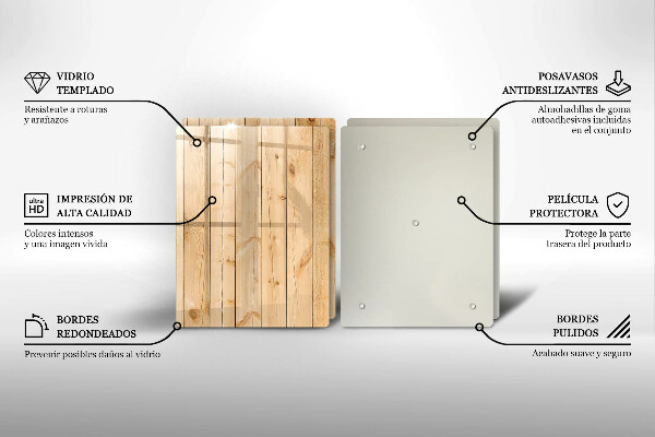 Zaščitna plošča za štedilnik Občutljive lesene deske