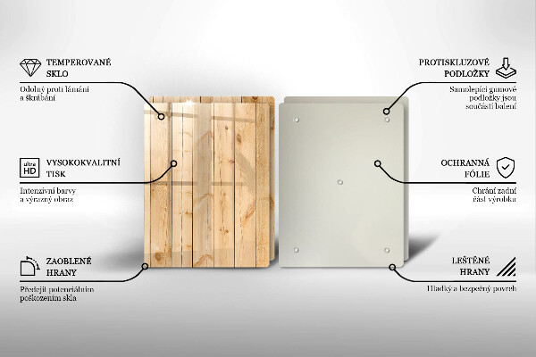 Zaščitna plošča za štedilnik Občutljive lesene deske