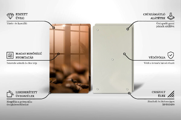 Zaščitna plošča za štedilnik Kavna zrna