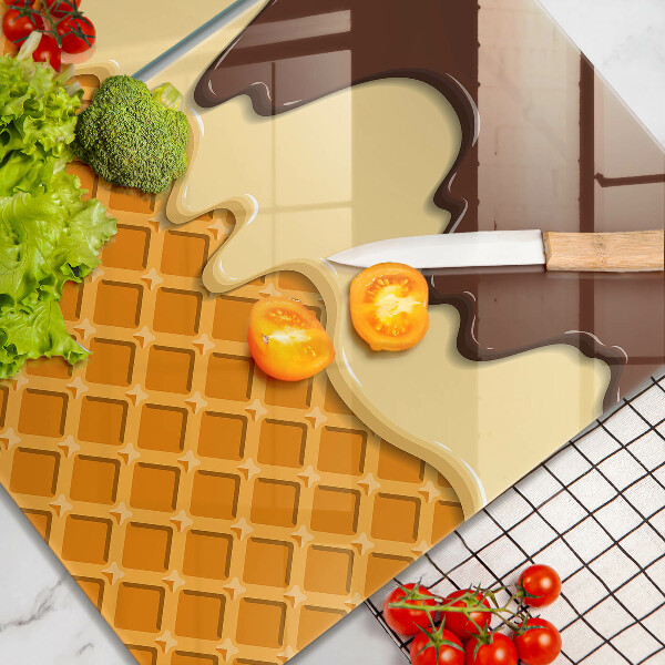 Zaščitna plošča za štedilnik Ilustracija sladoledne kornete