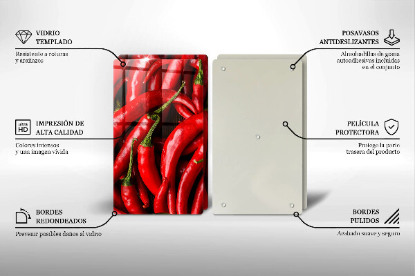 Zaščitna plošča za štedilnik Pekoče čili paprike
