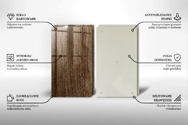 Zaščitna plošča za štedilnik Tekstura lesa