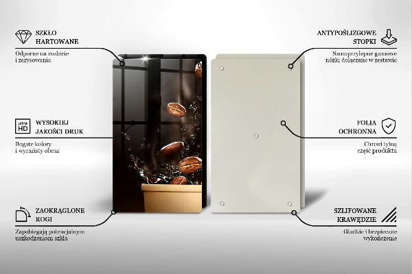 Zaščitna plošča za štedilnik Vroča kavna zrna