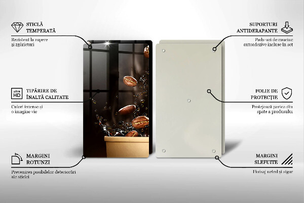 Zaščitna plošča za štedilnik Vroča kavna zrna