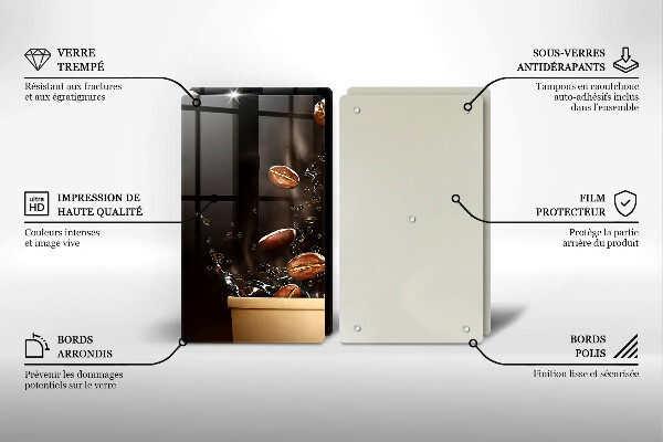 Zaščitna plošča za štedilnik Vroča kavna zrna