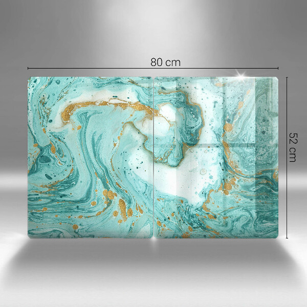 Zaščitna plošča za štedilnik Modra abstrakcija