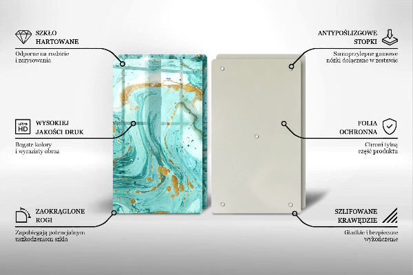 Zaščitna plošča za štedilnik Modra abstrakcija