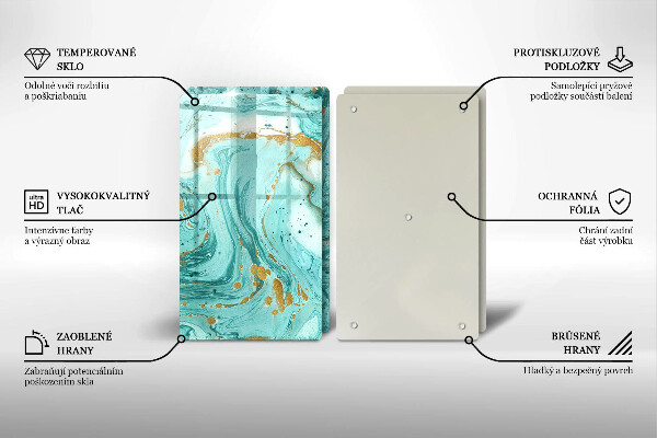 Zaščitna plošča za štedilnik Modra abstrakcija