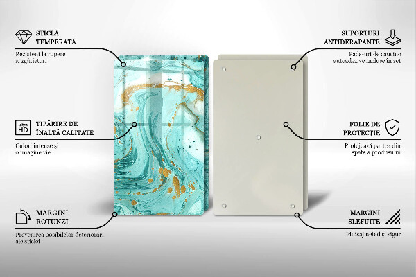 Zaščitna plošča za štedilnik Modra abstrakcija