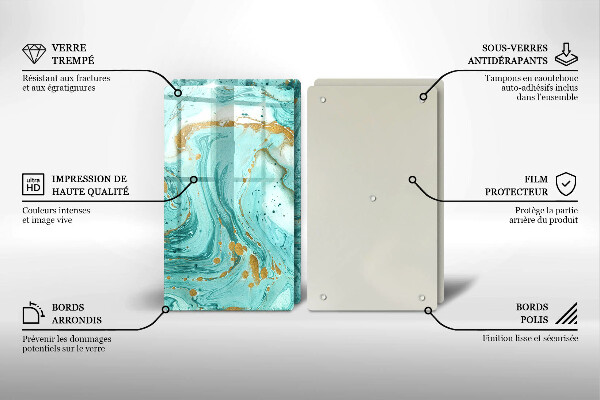 Zaščitna plošča za štedilnik Modra abstrakcija