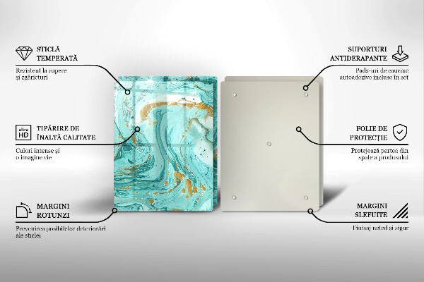 Zaščitna plošča za štedilnik Modra abstrakcija