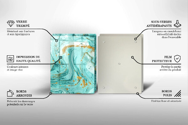 Zaščitna plošča za štedilnik Modra abstrakcija