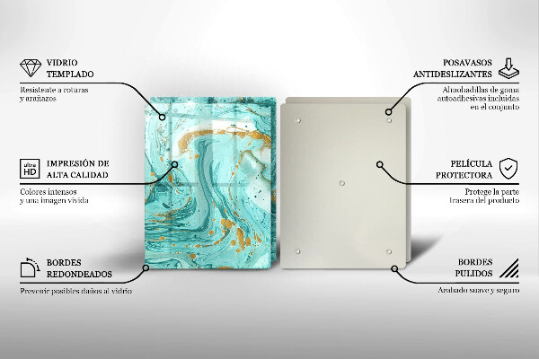 Zaščitna plošča za štedilnik Modra abstrakcija