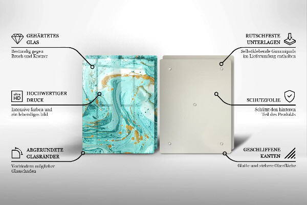 Zaščitna plošča za štedilnik Modra abstrakcija